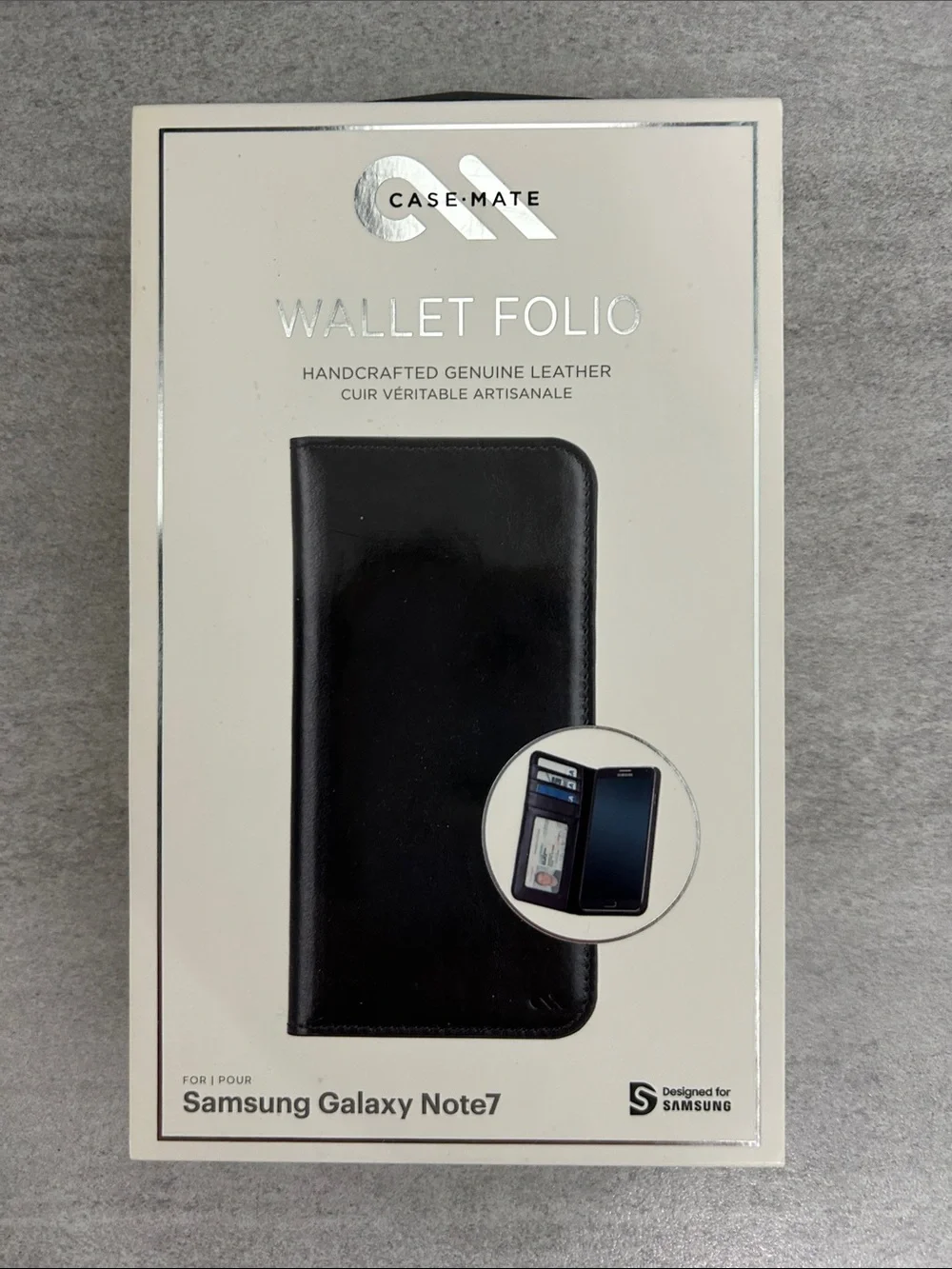 New in the Box case-mate Black Wallet Folio Leather Case for Samsung Galaxy Note